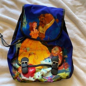 Loungefly Beauty and the Beast Drawstring Backpack